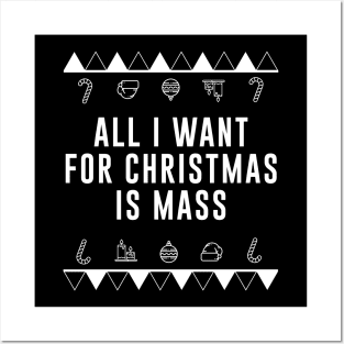 All I want for Christmax is MASS - Bodybuilding Shirt Posters and Art